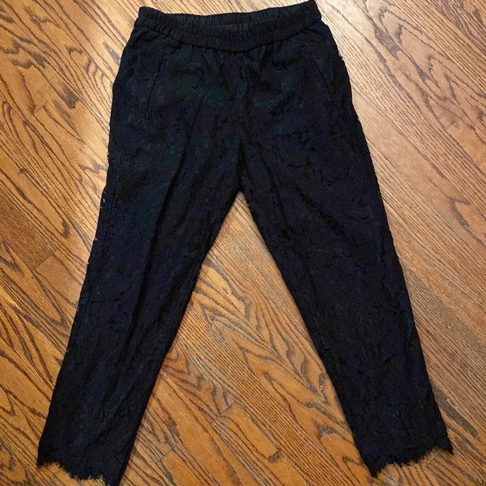Elegant Black Lace Women's Pants